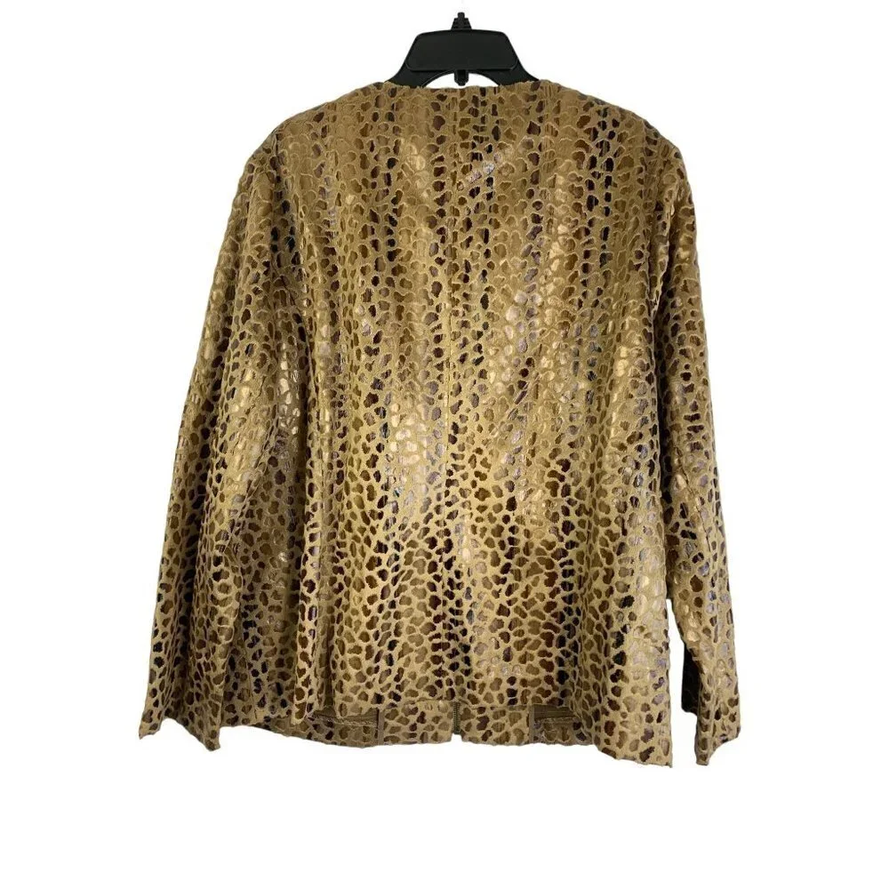 Alfred Dunner Women's Animal Print Jacket